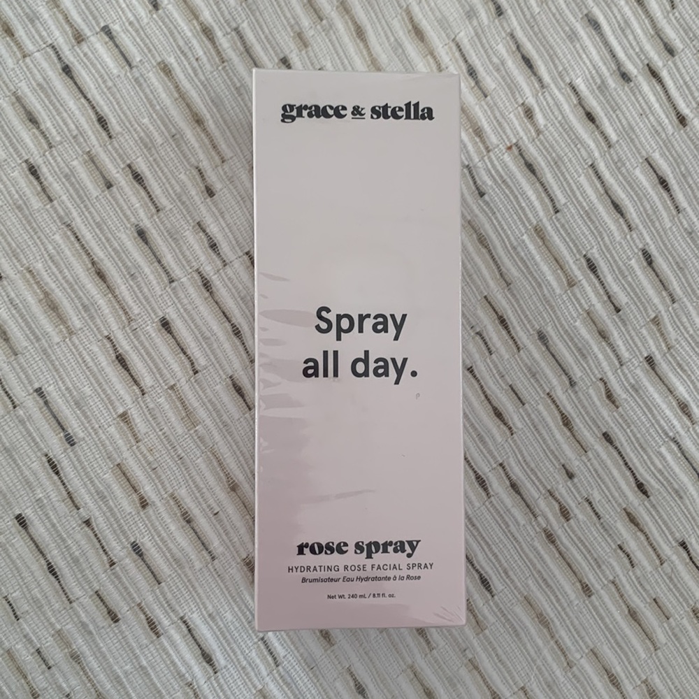 GRACE & STELLA HYDRATING ROSE FACIAL SPRAY, 240ml / 8.11 fl oz (Brand New, BNIB)